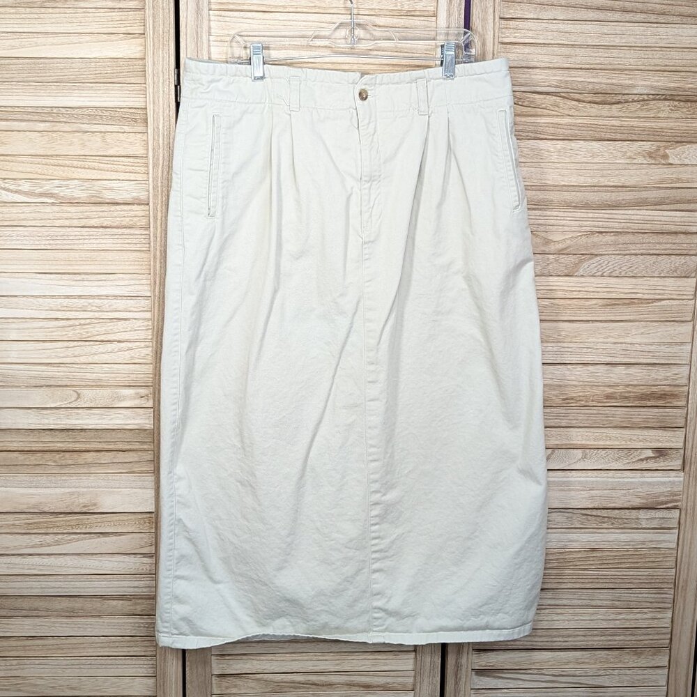 Ruff Hewn Cream Midi Skirt VINTAGE Size 16W